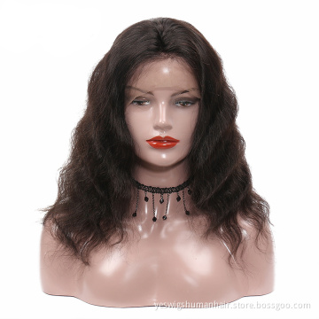 Hot Selling Bouncy And Wavy Peruvian Human Hair Lace Front Wig 13X4 13X6 Transparent Frontal Lace Wigs For Black Women Body Wave